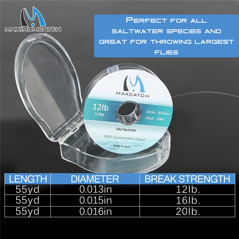 Fluorocarbon Line - Maximumcatch 100% Pure Fluorocarbon น้ําเค็ม Tippet