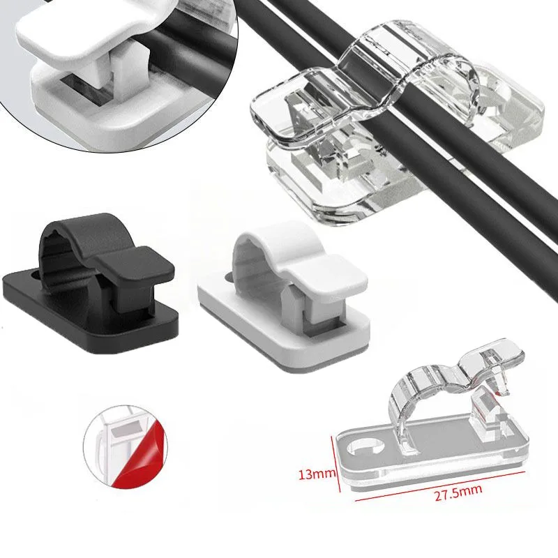 Tippet Line - คลิปจัดระเบียบสายเคเบิล 10/50 ชิ้น อุปกรณ์จัดการสายไฟ ที่เก็บสาย ที่รัดสาย