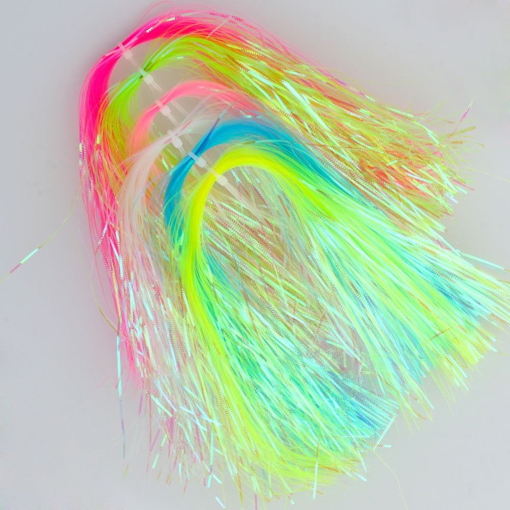 Freshwater Line - 1แพ็คความกว้าง1มม. เส้นลูกฟูกแวววาวเบ็ดตกปลาน้ำเค็มสายคาดแมลงวันแฟลชดิ้นจำลองตาชั่งปลา