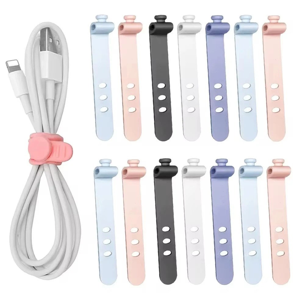 Tippet Line - ที่รัดสายซิลิโคน 1/5/10 ชิ้น สำหรับจัดระเบียบสายชาร์จ สายเมาส์ หูฟัง
