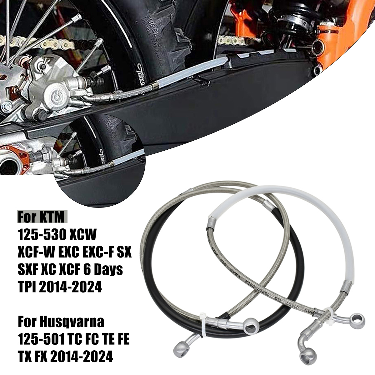 Braided Line - สายไฮดรอลิกเบรกหน้า-หลัง สำหรับ KTM 125 150 250