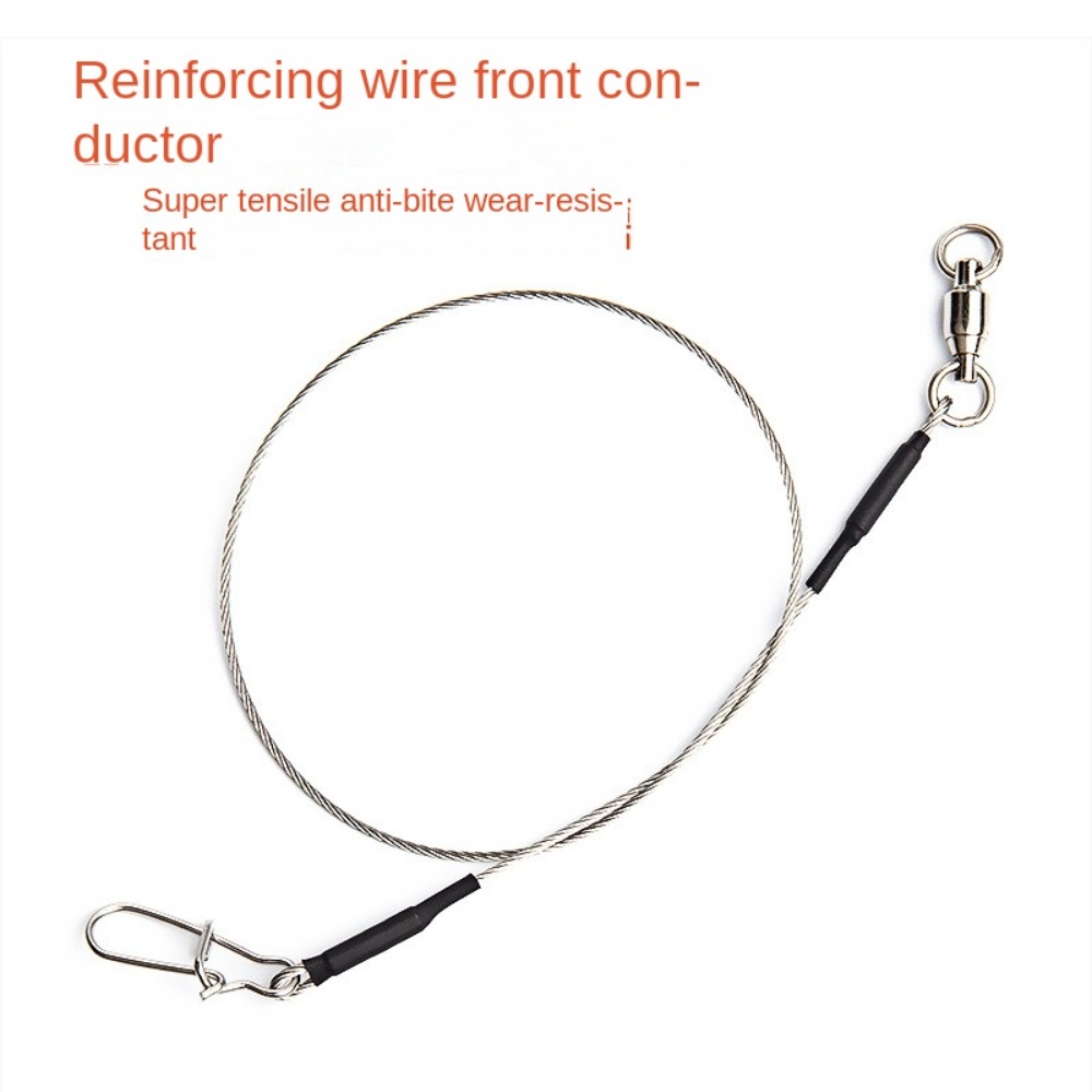 Leader Line - 5PCS 20/30/40 ซม.strands ผู้นําลวดสแตนเลสแบริ่งหมุนและคลิปตกปลาเหล็ก Core Leash