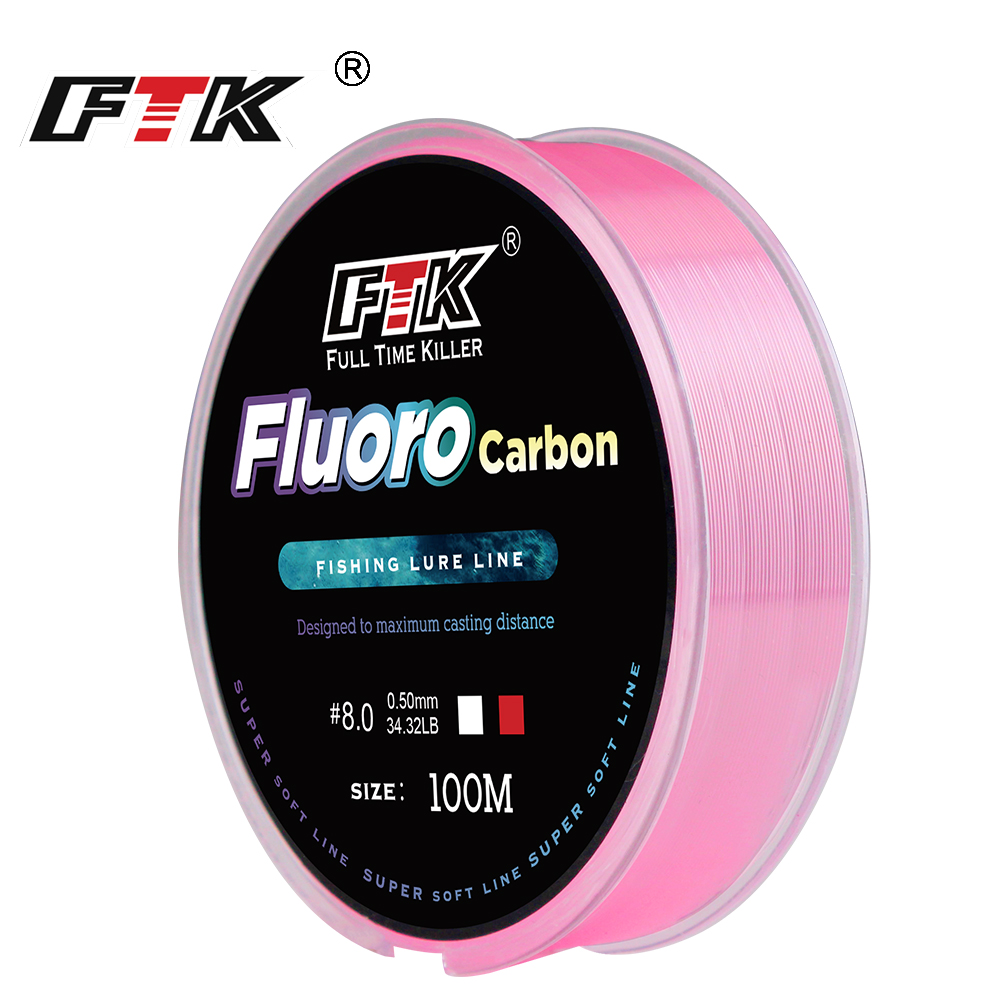 สายตกปลาฟลูออโรคาร์บอน FTK 100 - Fluorocarbon Line บทวิจารณ์และราคา