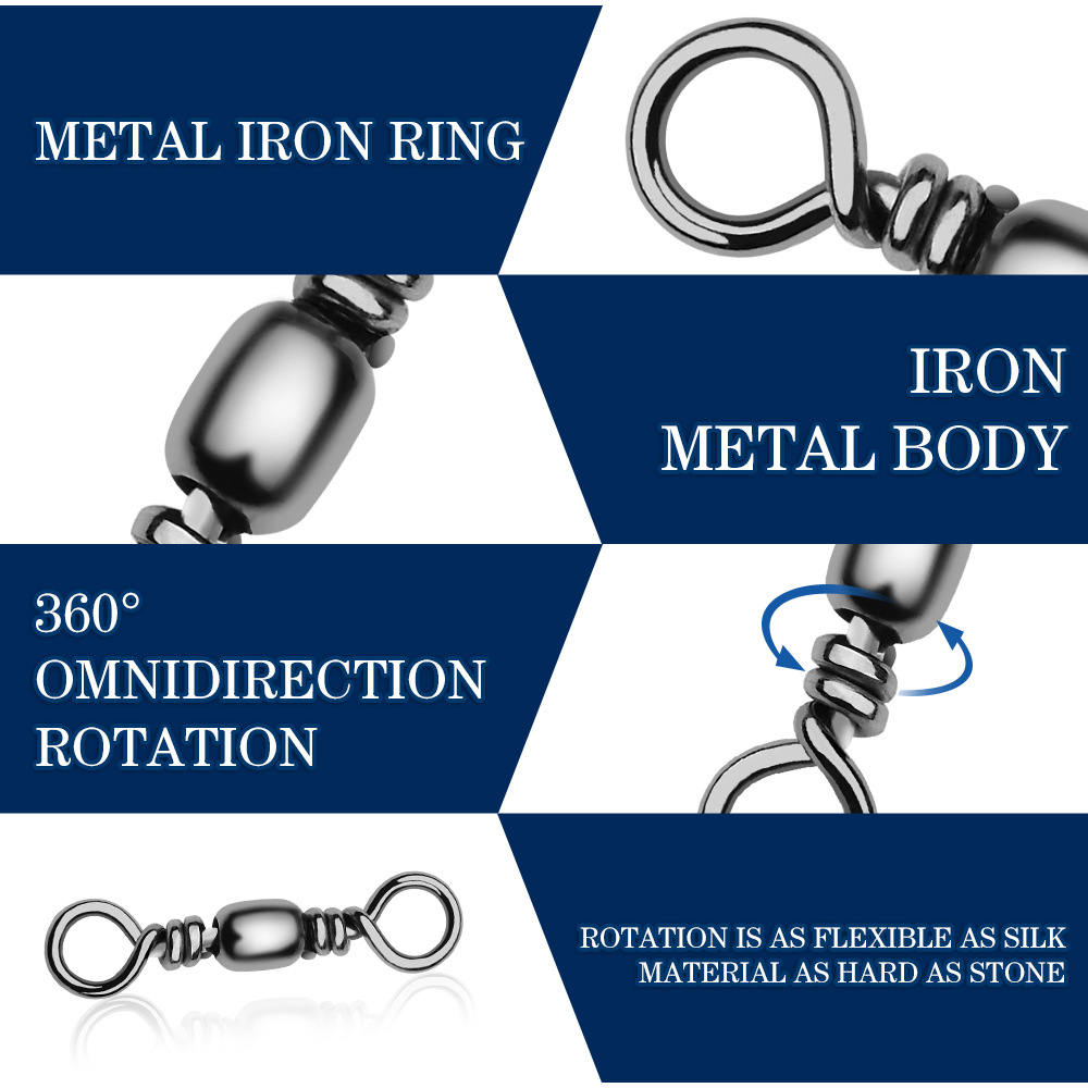 100 ชิ้นตกปลา Swivels Connecto - Leader Line บทวิจารณ์และราคา