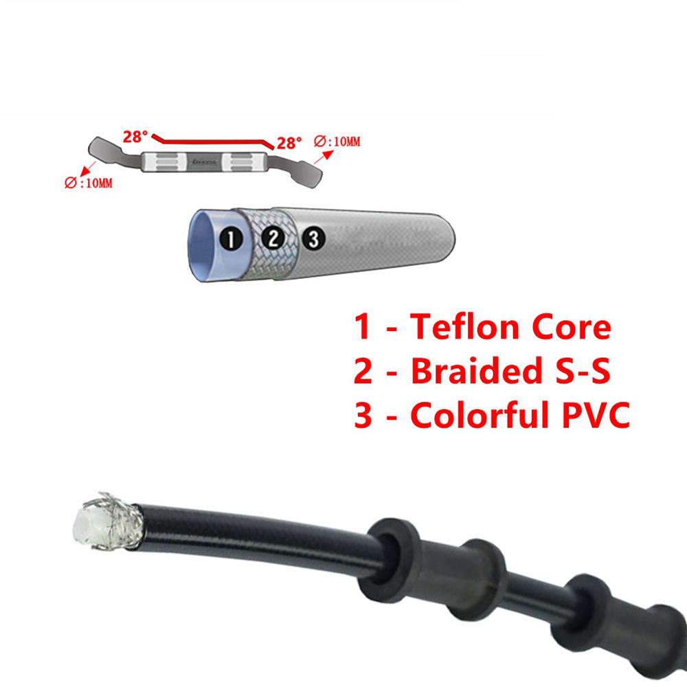 สายเบรกไฮดรอลิกสำหรับรถจักรยาน - Braided Line บทวิจารณ์และราคา
