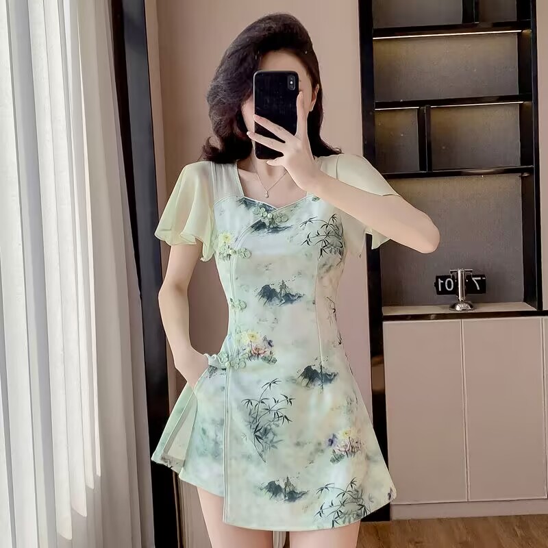 ฤดูร้อนสไตล์จีนหวาน Cheongsam  - Fly Line บทวิจารณ์และราคา