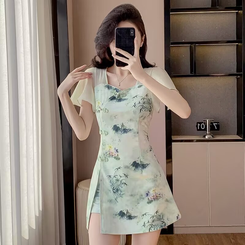ฤดูร้อนสไตล์จีนหวาน Cheongsam  - Fly Line บทวิจารณ์และราคา
