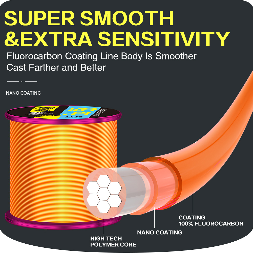 ZUKIBO 500M Fluorocarbonเคลือบ - Fluorocarbon Line บทวิจารณ์และราคา